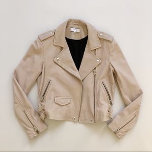 iro ashville pink sand moto jacket.
